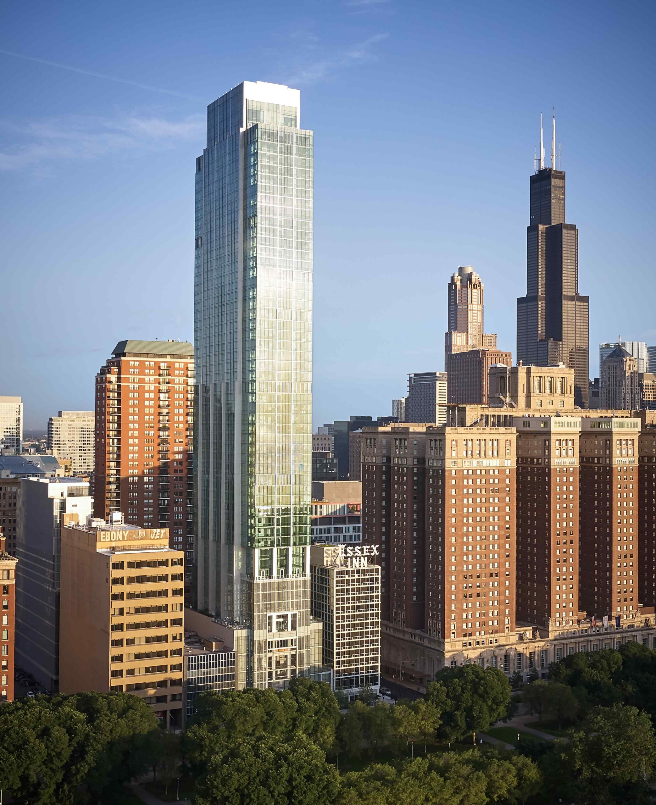 Essex on the Park exterior skyline